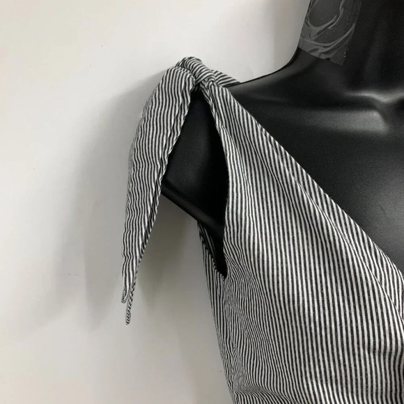 Alice McCALL Makes Sense Button Front Midi Black White Sleeveless Dress Size 4 - Picture 5 of 16